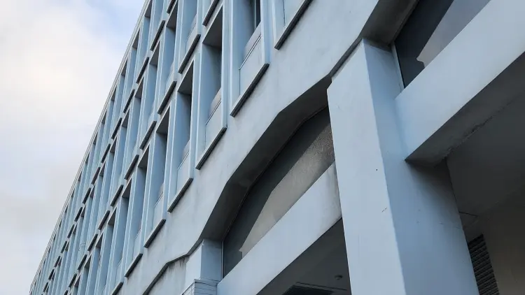 Concrete building face