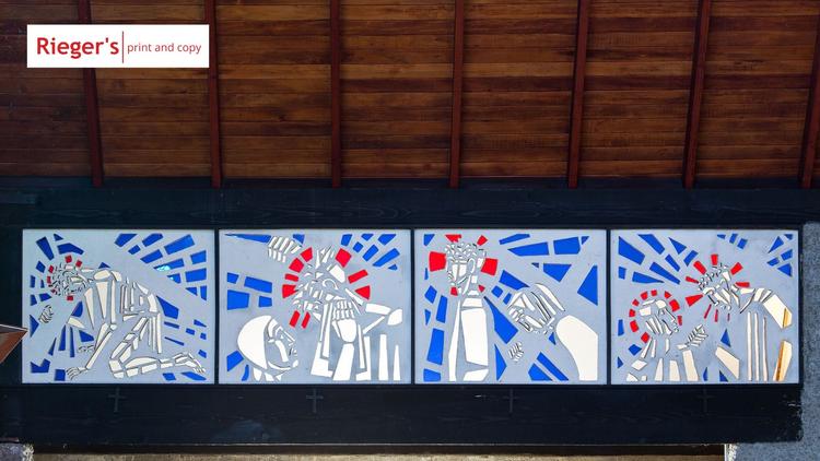 Four piece tableau from Futuna Chapel supplied by the Friends of Futuna Chapel