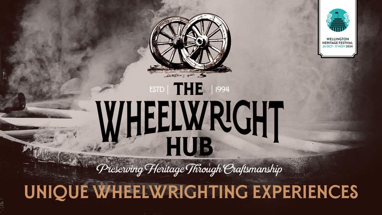 Several images of the process of spoke carriage wheel making