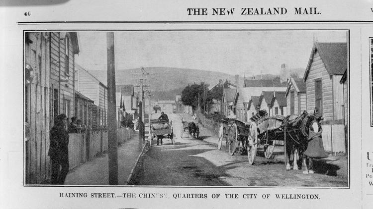 "The New Zealand Mail" "Haining Street - The Chinese Quarters of the City of Wellington"