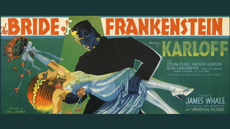 Movie poster of the Bride of Frankenstein