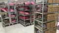 Interior shot of storage racks