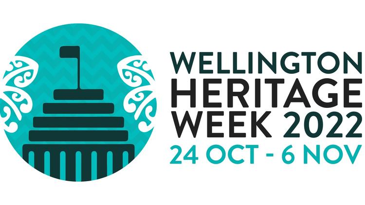 Banner reading Wellington Heritage Week 2022, 24 Oct - 6 Nov