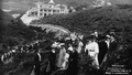 Black and white image of women doing volunteer work at the Home of Compassion 