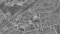 Black and white photo of a bird's eye view of Naenae suburb of Lower Hutt