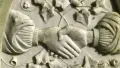 Stone masonry of hands 