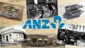 A collage of historic black and white photos related to banking. Scales, old buildings, workers at desks with old computing devices