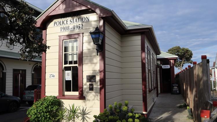 Exterior of the Old Jail Museum on Jackson Street, Petone.