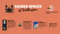 Banner reading "Sacred spaces of Wellington" with information on 4 locations. Information can be found in the event listing.