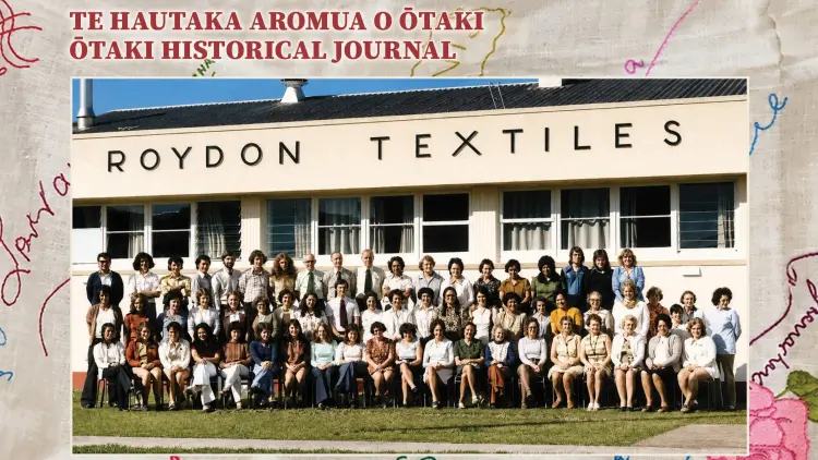 People gather on a seating area. Image text reads: "Te Hautaka Aromua o Ōtaki, Ōtaki historical journal"