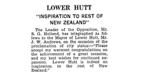 Photo of an article titled "Inspiration to rest of New Zealand"