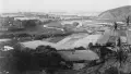 Black and white photograph of gardens