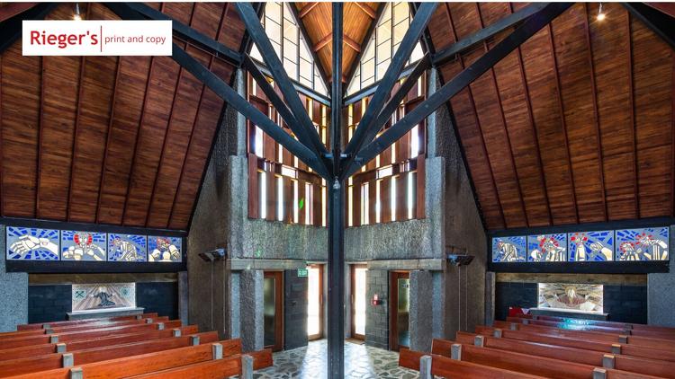 Interior image of Futuna Chapel supplied by the Friends of Futuna 