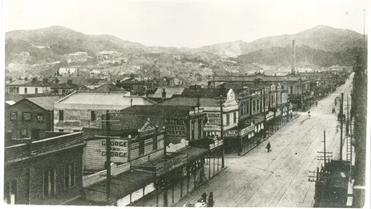 Historic top down photo of Newtown