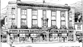 Pencil sketch of a building