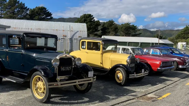 Colourful vintage cars